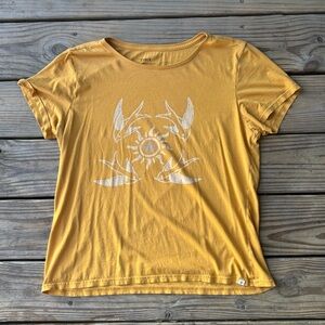Pact Organic Cotton Mustard Yellow Bird T-Shirt